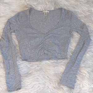 Basic Gray Crop Top